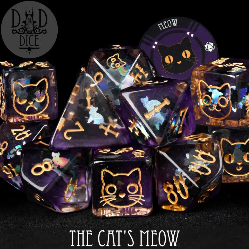 cat gift ideas for cat lovers dice set