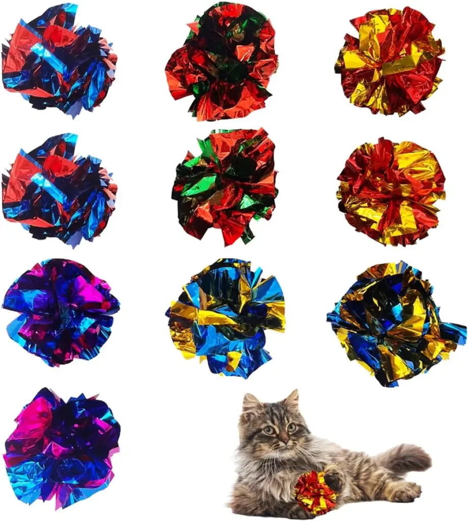 best cat presents cat crinkle ball toys