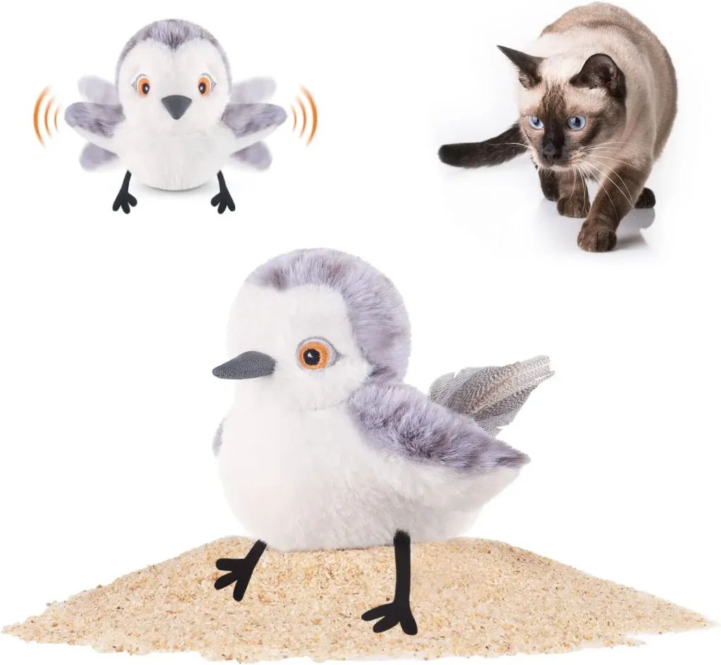 funny flapping bird cat toy for present