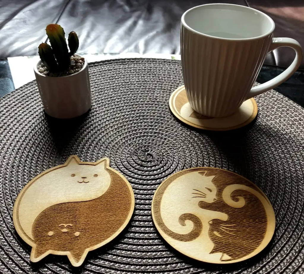 cat coasters for cat gifts