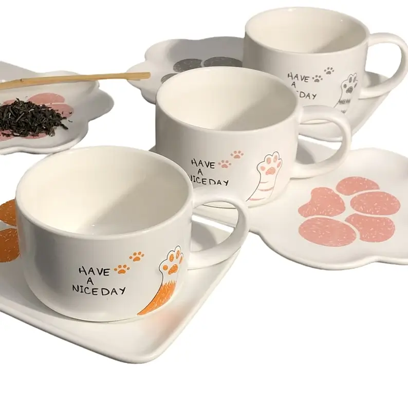 cat lover gifts cat paw cup