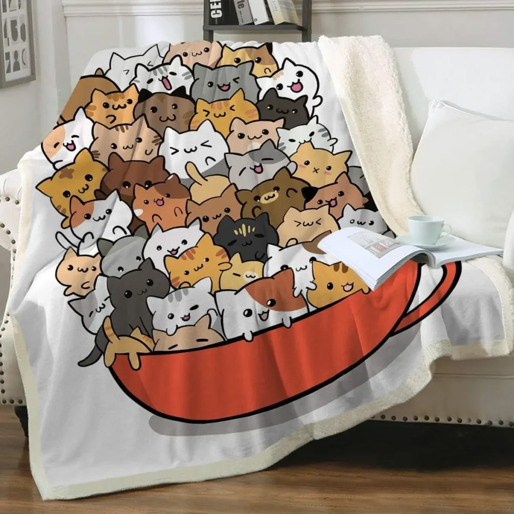 cat themed blanket cat gifts